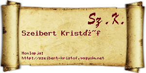 Szeibert Kristóf névjegykártya