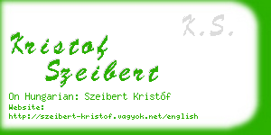 kristof szeibert business card